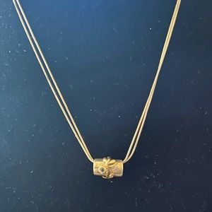 Sterling Silver & 18k gold Double tiered necklace